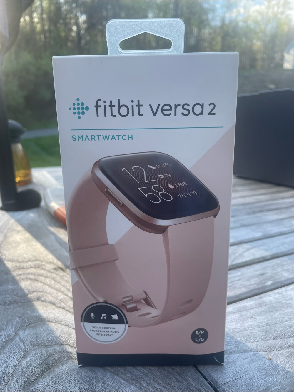 fitbit Versa 2 Rose Gold Smartwatch with Pink Band